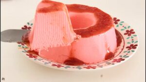Aardbeienpudding