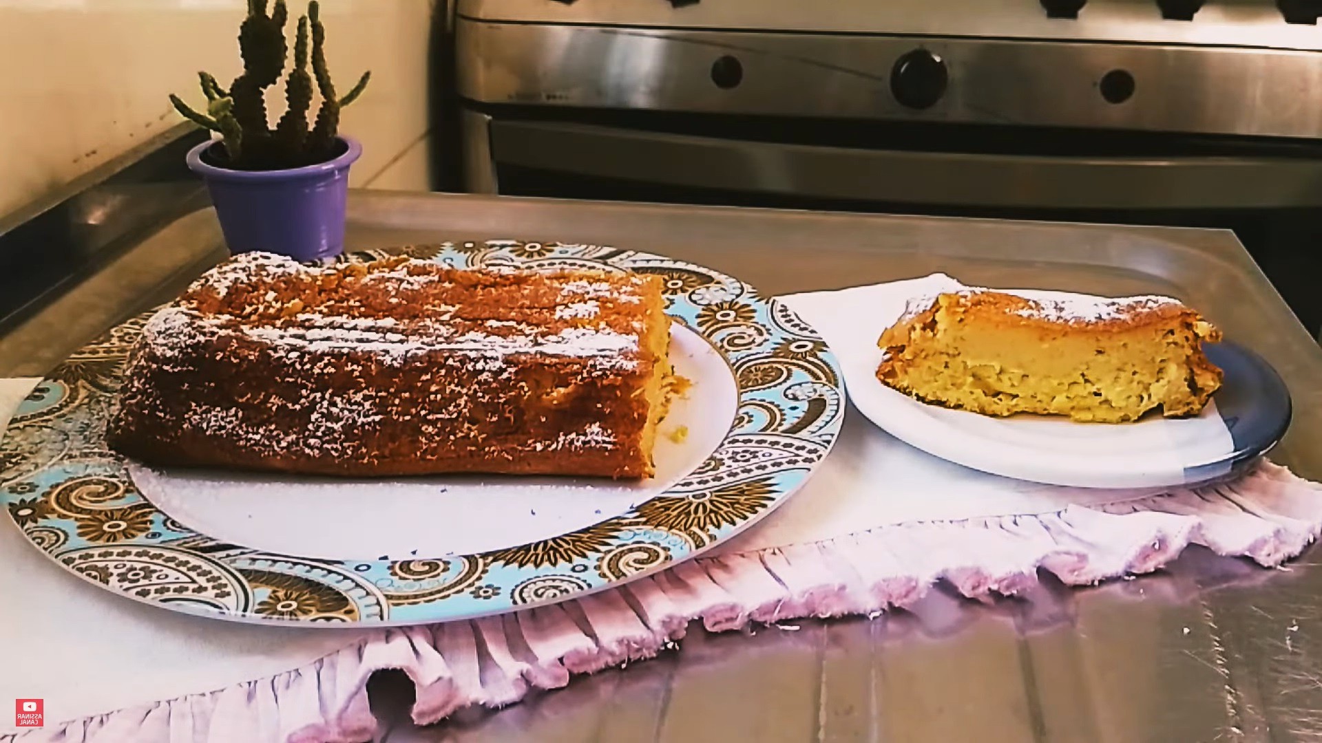 Maïs Pamonha Cake Met Gecondenseerde Melk